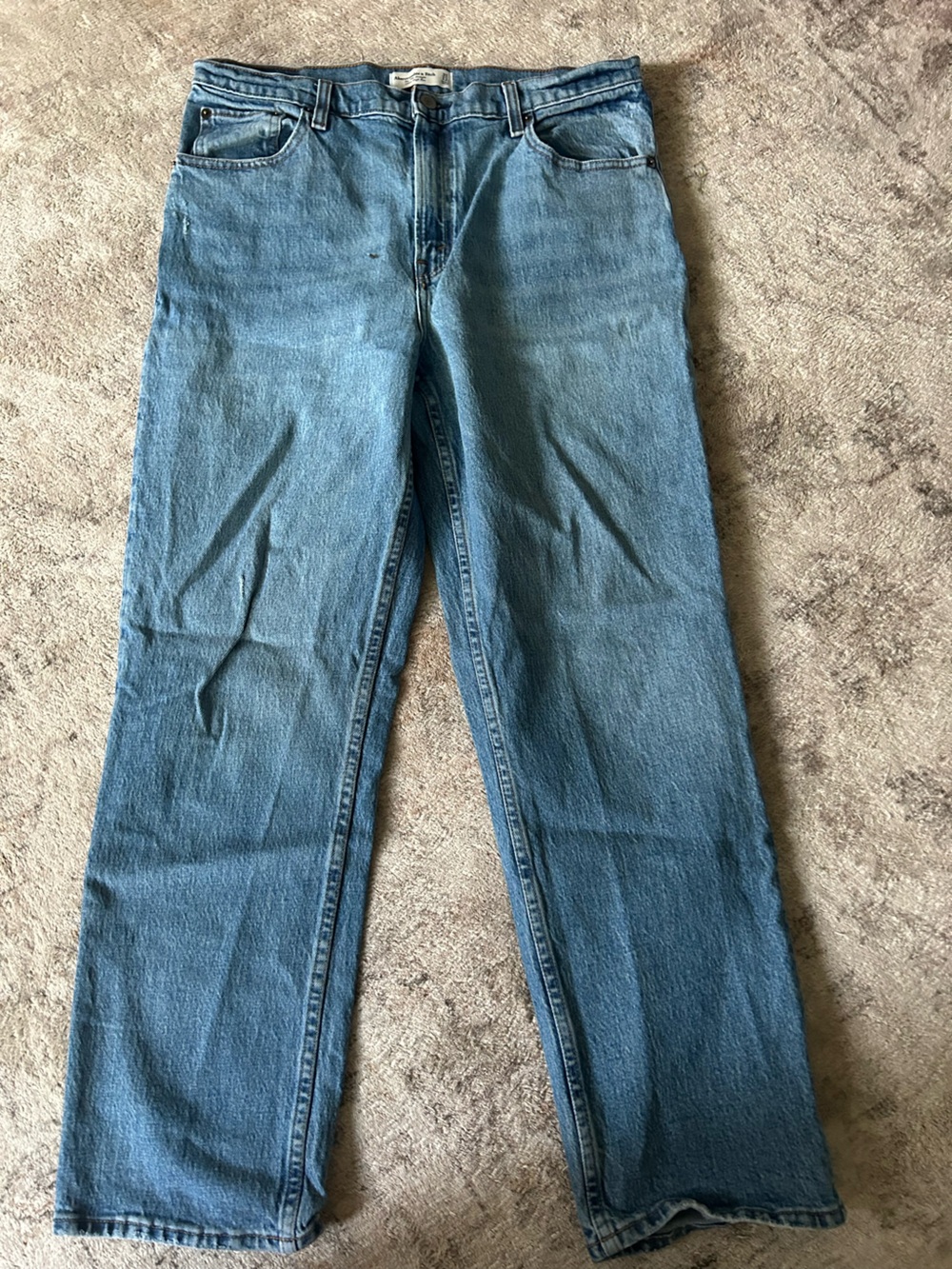 Abercrombie & Fitch Light Blue Straight-Leg Jeans